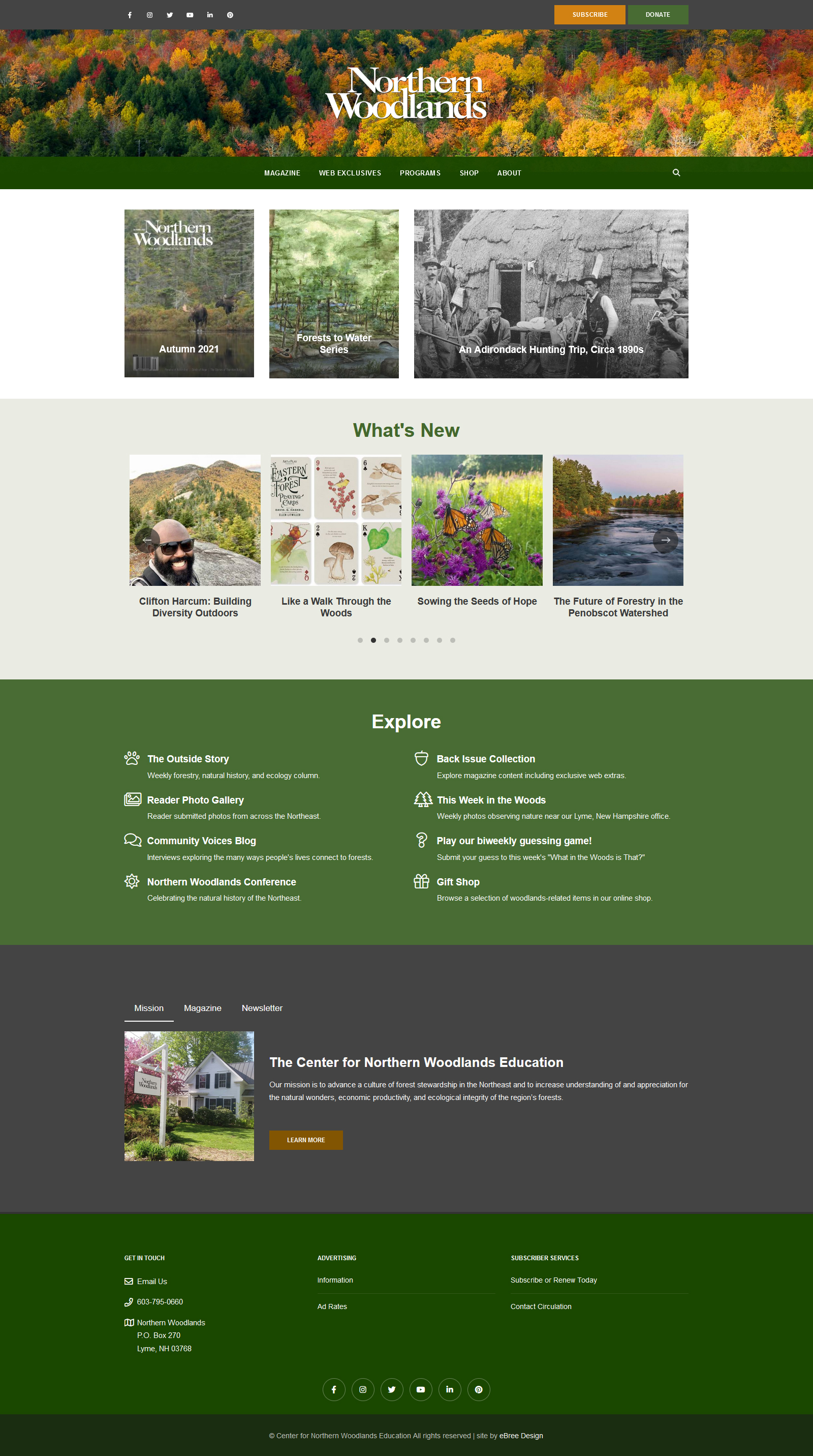 View Northern Woodlands Forestry Magazine website