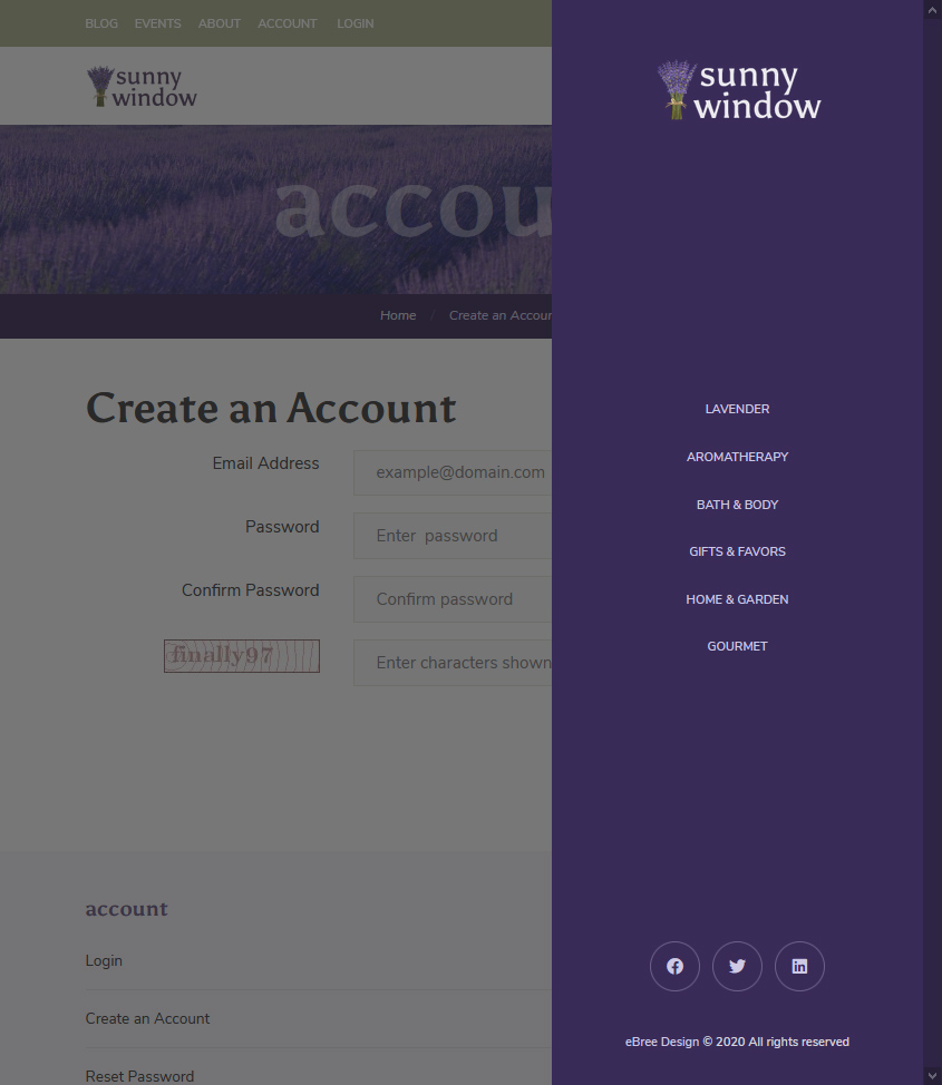 Sidebar Overlay Mobile Navigation - www.sunnywindow.com &copy; by eBree Web Design